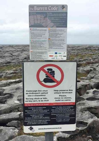 An interesting sign, at Burren National Park, Co.Clare, Ireland.